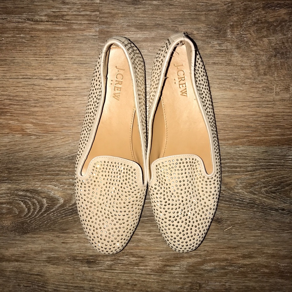 J Crew | Addie Studded Flats Loafers 8.5